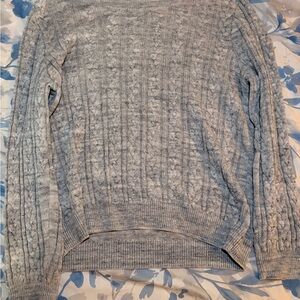 H&M Light Gray Cable Knit Sweater